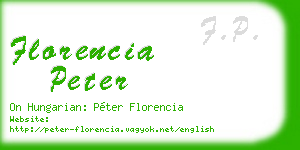 florencia peter business card
